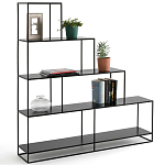 Ступенчатый стеллаж Menzie Steps Metal Rack Black варинант исполнения - 2 | Loft Concept во Владивостоке