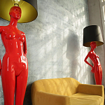 Лампа MANNEQUIN LAMP с абажуром созерцание силуэта варинант исполнения - 7 | Loft Concept во Владивостоке