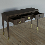 Дизайнерский Письменный стол Elsa Dreams Walnut с тремя ящиками варинант исполнения - 4 | Loft Concept во Владивостоке