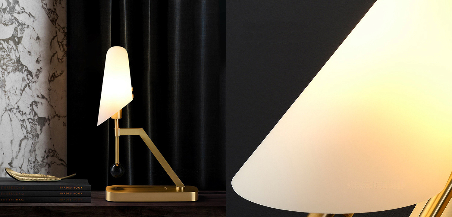 Настольная лампа Gold table lamp with stone Настольная лампа Gold table lamp with stone - Loft-Concept во Владивостоке