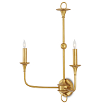 Бра настенное золотого цвета в форме подсвечника Graceful Smoothness варинант исполнения - 2 | Loft Concept во Владивостоке