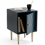 Тумба с одной дверцей Scale Ornament Blue Nightstand варинант исполнения - 3 | Loft Concept во Владивостоке