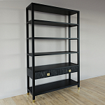 Стеллаж с двумя ящиками Elsa Dreams Black варинант исполнения - 1 | Loft Concept во Владивостоке