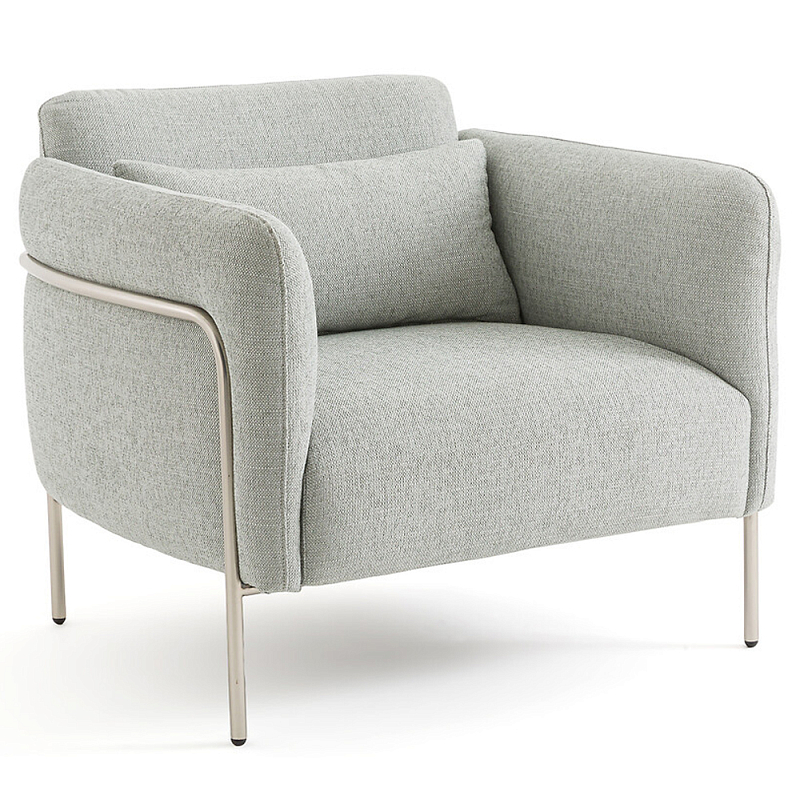 Кресло Alfeo Grey Armchair Серый Никель Кресло Alfeo Grey Armchair Серый Никель во Владивостоке | Loft Concept