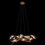 Люстра подвесная с прозрачными стеклянными птичками на ветвях Диаметр 80 см Serip Voa варинант исполнения - 3 | Loft Concept во Владивостоке