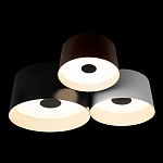 Потолочный светильник с 3-мя цилиндрическими абажурами черного белого и коричневого цвета Urban Dome варинант исполнения - 2 | Loft Concept во Владивостоке