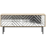 Длинная тумба с зеркальным декором Serena варинант исполнения - 13 | Loft Concept во Владивостоке