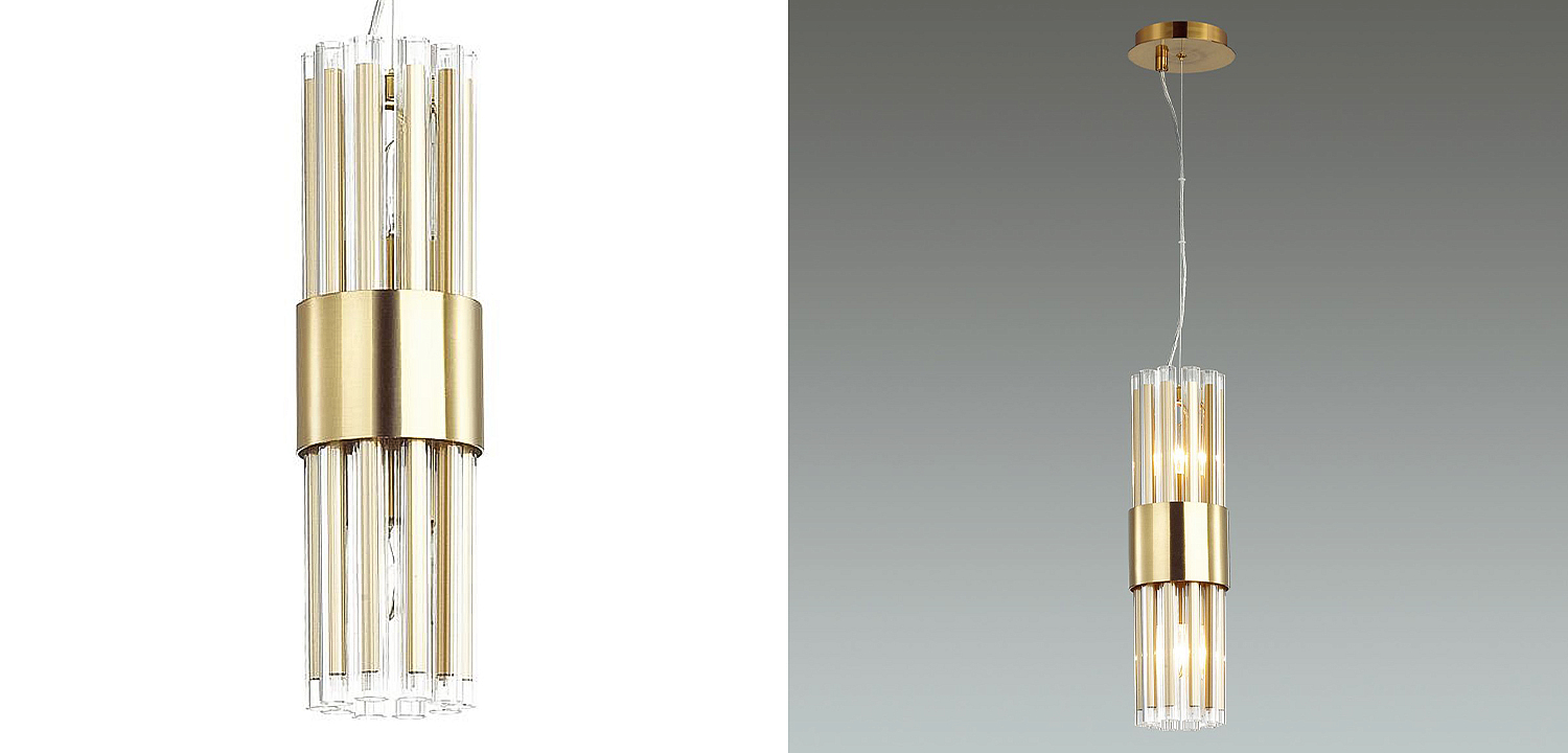 Подвесной светильник Gladwin Glass Tube Hanging Lamp - Loft-Concept во Владивостоке