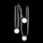 Подвесной светильник с серыми кожаными ремнями и белыми стеклянными плафонами в виде шаров Flos Wireline Lighting варинант исполнения - 2 | Loft Concept во Владивостоке