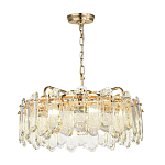 Люстра подвесная круглая с хрустальными овальными подвесками Harmonica варинант исполнения - 2 | Loft Concept во Владивостоке