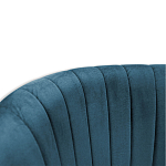 Барный стул со спинкой на 4-х деревянных ножках Синий Велюр Ava Charm варинант исполнения - 3 | Loft Concept во Владивостоке