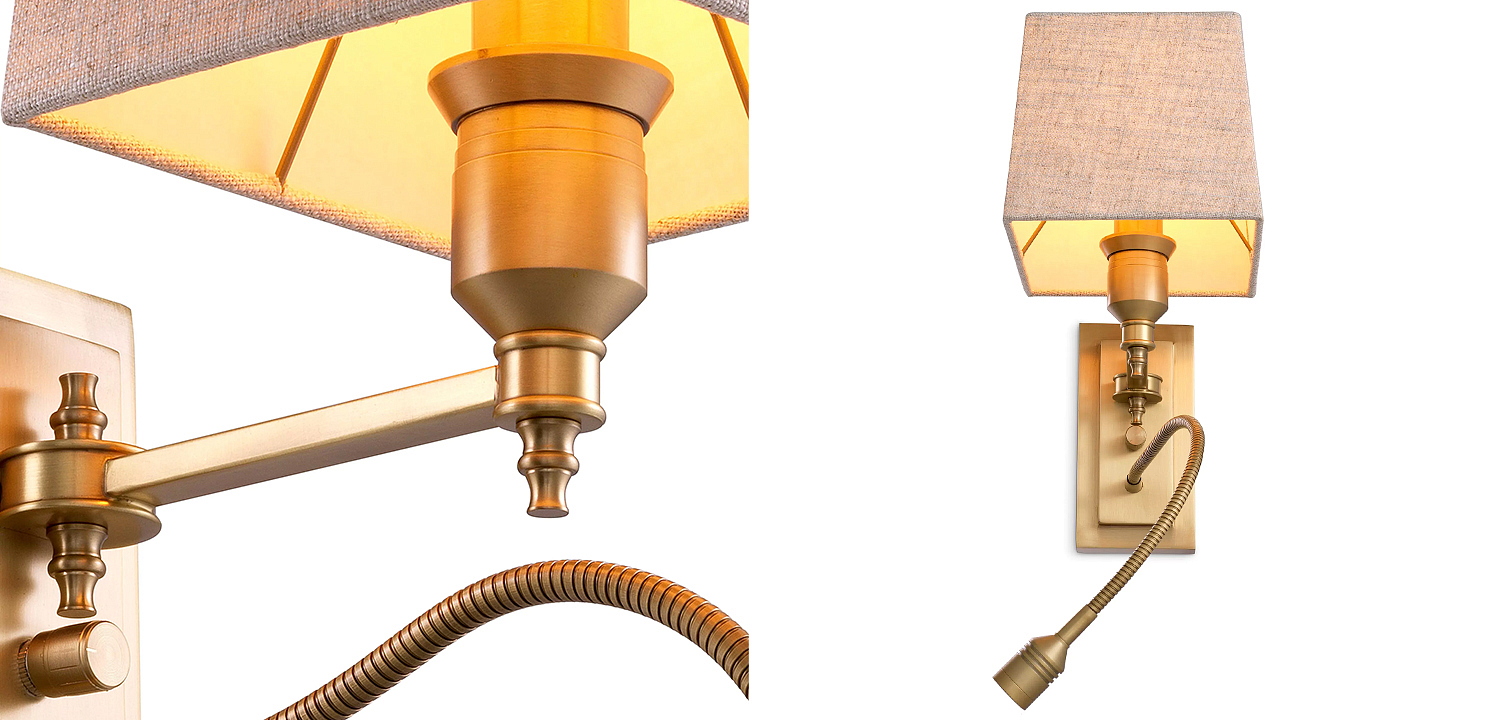 Бра Eichholtz Wall Lamp Ellington Brass Бра Eichholtz Wall Lamp Ellington Brass - Loft-Concept во Владивостоке