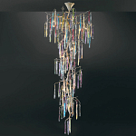 Люстра с голубыми и прозрачными подвесками в форме капель Blue Drop Chandelier варинант исполнения - 2 | Loft Concept во Владивостоке