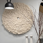 Панно на стену из шерсти мериноса Белый Круг  варинант исполнения - 3 | Loft Concept во Владивостоке