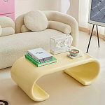 Дизайнерский журнальный стол жёлтый округлой формы Bonyn варинант исполнения - 1 | Loft Concept во Владивостоке