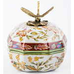 Фарфоровая шкатулка с бронзовой стрекозой Eden Garden варинант исполнения - 3 | Loft Concept во Владивостоке