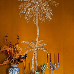 Обои с вышивкой ручной работы Deco Palms Original colourway on velvet 2 варинант исполнения - 2 | Loft Concept во Владивостоке