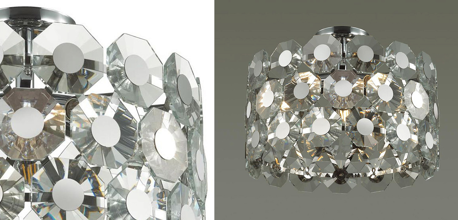 Потолочный светильник Crystal Octagons Chrome Потолочный светильник Crystal Octagons Chrome - Loft-Concept во Владивостоке