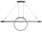 Светодиодная люстра Black LED Circle and Oval Lamp варинант исполнения - 2 | Loft Concept во Владивостоке