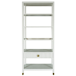 Стеллаж Elsa Dreams White со стеклянными полками и ящиком варинант исполнения - 6 | Loft Concept во Владивостоке