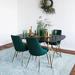 Обеденный стол на металлических ножках Ward Brass Dining Table варинант исполнения - 6 | Loft Concept во Владивостоке