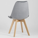 Стул с мягким велюровым сиденьем Arvika Grey варинант исполнения - 5 | Loft Concept во Владивостоке