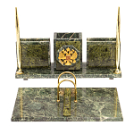 Настольный письменный набор из змеевика с гербом России Successful Leader варинант исполнения - 1 | Loft Concept во Владивостоке