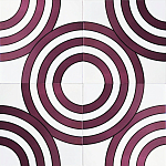 Дизайнерская плитка с узором Мишень варинант исполнения - 1 | Loft Concept во Владивостоке