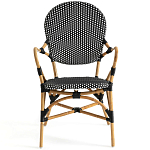 Кресло плетеное из ротанга Ronald Black White Rattan Chair варинант исполнения - 2 | Loft Concept во Владивостоке