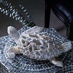 Статуэтка черепаха с ажурным панцирем и детализированной текстурой в белом цвете Marine Accessories варинант исполнения - 7 | Loft Concept во Владивостоке