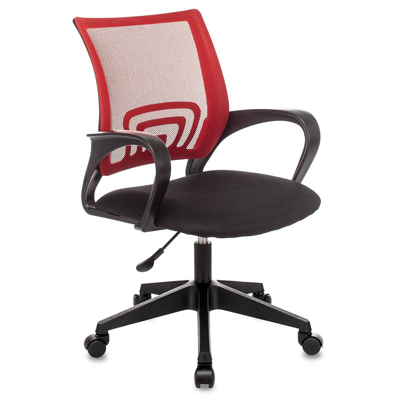 Офисное кресло с основанием из черного пластика Desk chairs Red Черный Красный Офисное кресло с основанием из черного пластика Desk chairs Red Черный Красный во Владивостоке | Loft Concept
