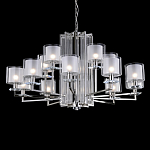 Люстра многоярусная с 15-ю цилиндрическими плафонами из стекла Laurent варинант исполнения - 1 | Loft Concept во Владивостоке