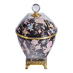 Шкатулка черного цвета с цветочной росписью Eden Garden варинант исполнения - 3 | Loft Concept во Владивостоке