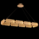 Люстра прямоугольная с текстурным природным рисунком IceFlame варинант исполнения - 1 | Loft Concept во Владивостоке