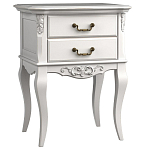 Тумба прикроватная белого цвета из массива бука в стиле прованс White Provence варинант исполнения - 1 | Loft Concept во Владивостоке