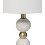 Лампа настольная с каркасом из мраморных шаров и белым абажуром Floor lamp Jewelry варинант исполнения - 2 | Loft Concept во Владивостоке