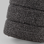 Пуф Three Gray в ткани букле серого цвета варинант исполнения - 6 | Loft Concept во Владивостоке