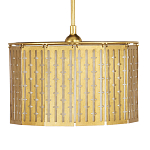 Люстра с золотым фактурным каркасом и тканевым абажуром Lustery Gold варинант исполнения - 3 | Loft Concept во Владивостоке