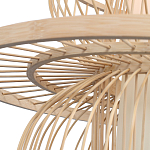 Подвесной светильник фигурный из деревянных прутьев с плафоном из натуральной ткани Light Inside the Cell варинант исполнения - 6 | Loft Concept во Владивостоке