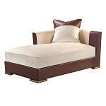 Элитарная современная кушетка Birmingham с кожаными вставками  варинант исполнения - 1 | Loft Concept во Владивостоке