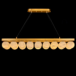 Люстра линейная прямоугольная с сферическими плафонами Phased Spheres варинант исполнения - 2 | Loft Concept во Владивостоке