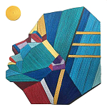 Арт объект на стену из нитей Девушка и Солнце wall panel Girl and Sun варинант исполнения - 2 | Loft Concept во Владивостоке