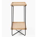 Консоль деревянной столешницей и полкой Wooden Table Top and Shelf варинант исполнения - 1 | Loft Concept во Владивостоке