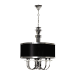 Люстра подвесная круглая с черным абажуром и чашей крепления в форме многогранника Natural Concepts варинант исполнения - 2 | Loft Concept во Владивостоке