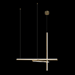 Люстра с 3-мя  пересекающимися цилиндрическими плафонами на тонких тросах Trumpet tube варинант исполнения - 7 | Loft Concept во Владивостоке