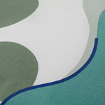 Подушка декоративная хлопковая мятного цвета с абстрактным принтом Elysian Flow Breeze варинант исполнения - 3 | Loft Concept во Владивостоке