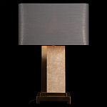 Настольная лампа с основанием из натурального камня c серым прямоугольным абажуром Lapis Tiburtinus варинант исполнения - 2 | Loft Concept во Владивостоке