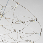 Люстра подвесная с тонкой металлической конструкцией цвета хром Quasar варинант исполнения - 2 | Loft Concept во Владивостоке