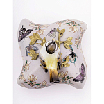 Шкатулка фиолетового цвета с рисунком бабочек и крышкой с фигуркой птицы на ветке Eden Garden варинант исполнения - 3 | Loft Concept во Владивостоке