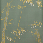 Обои ручная роспись Bamboo Golden on Blue grey dyed silk варинант исполнения - 2 | Loft Concept во Владивостоке